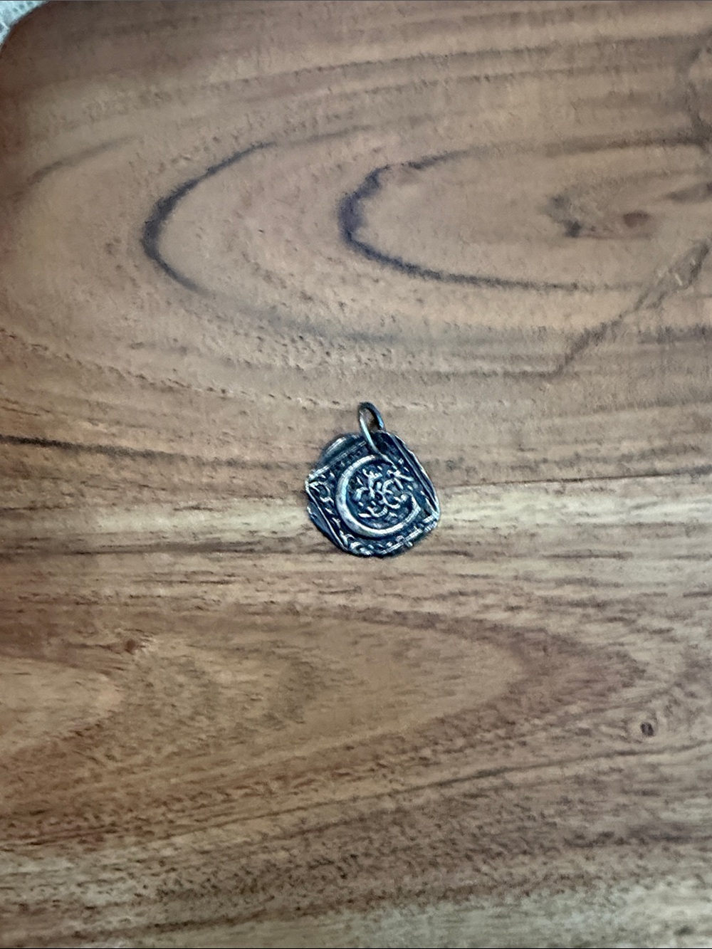 Waxing poetic charms-Mixed Metal Initial & Coin Charms - Gold and Silver - Picture 2 of 7